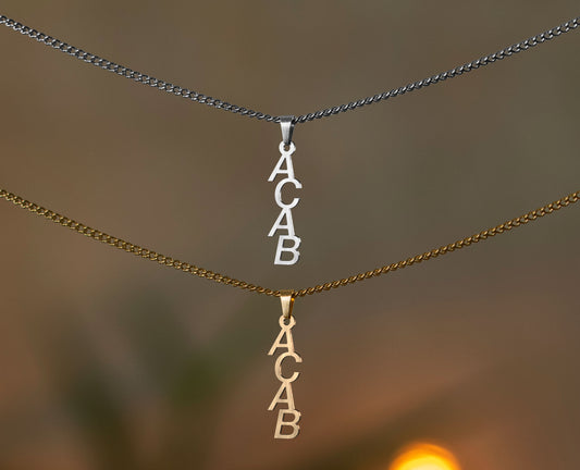 ACAB Necklace | Gold and Silver | From Germany | Jewellery | 1312 | All Colors Are Beautiful | All Cats are Beautiful | Activism | 161