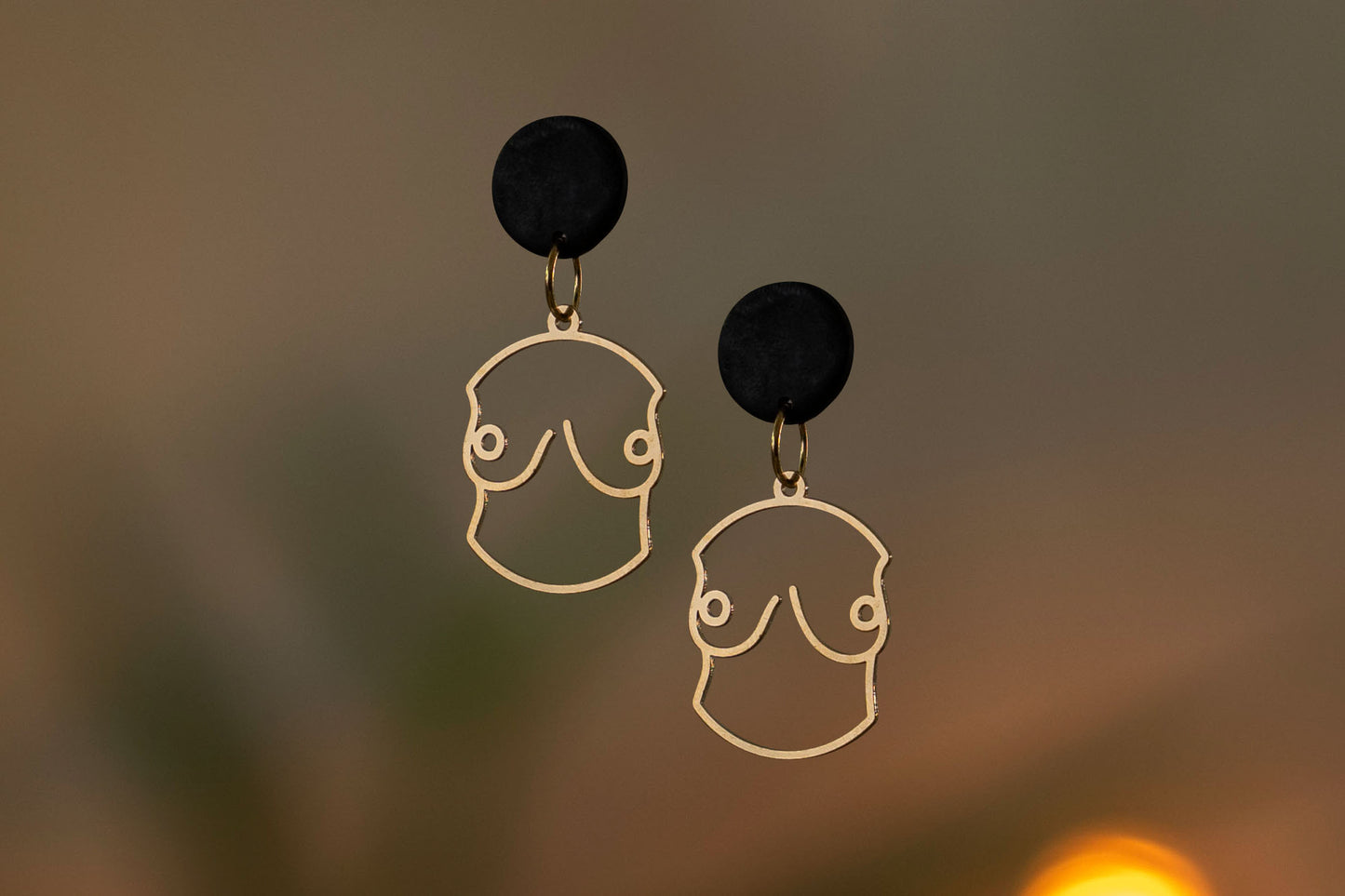 Breast Design Earrings | Gold and Silver | Different Shapes & Closures | From Germany | Feminist Jewellery