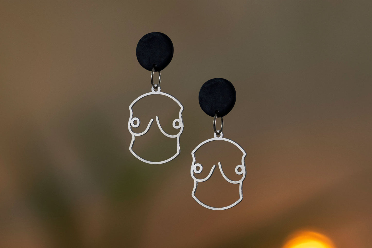 Breast Design Earrings | Gold and Silver | Different Shapes & Closures | From Germany | Feminist Jewellery