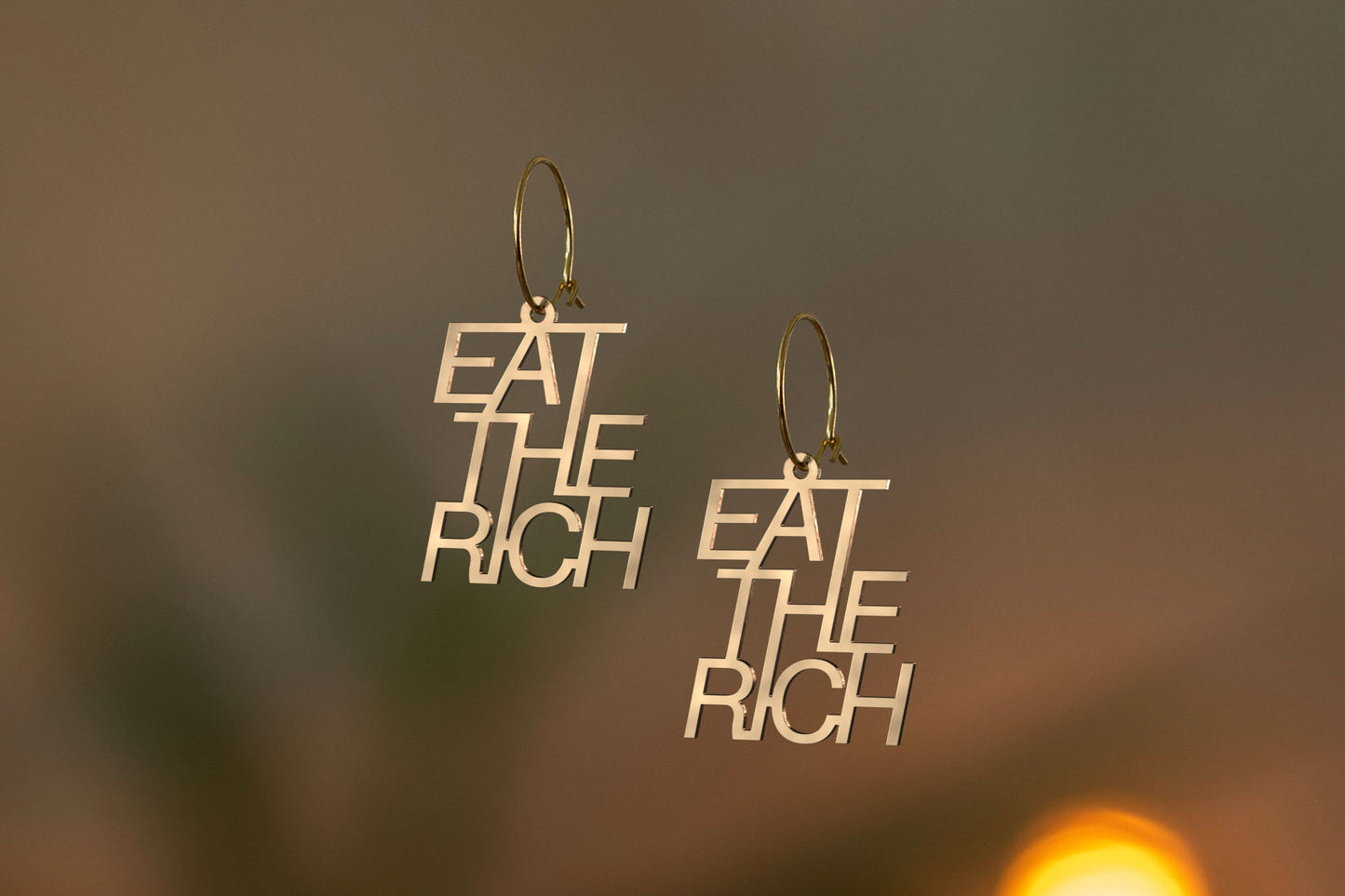 Eat the Rich Ohrringe | Gold und Silber | Verschiedene Verschlüsse | Aus Deutschland | Schmuck | FCK Capitalism | Tax the Rich