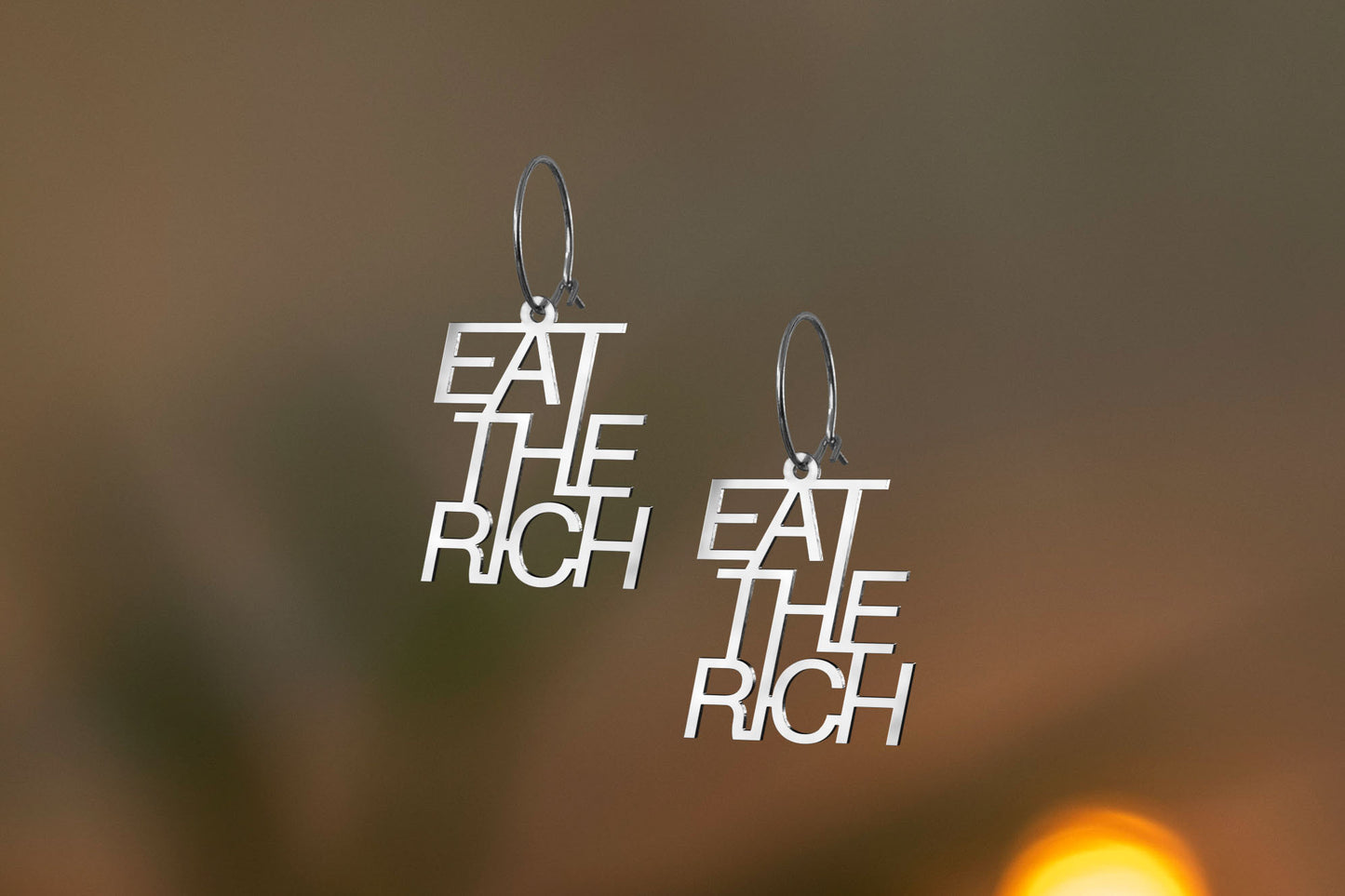 Eat the Rich Ohrringe | Gold und Silber | Verschiedene Verschlüsse | Aus Deutschland | Schmuck | FCK Capitalism | Tax the Rich