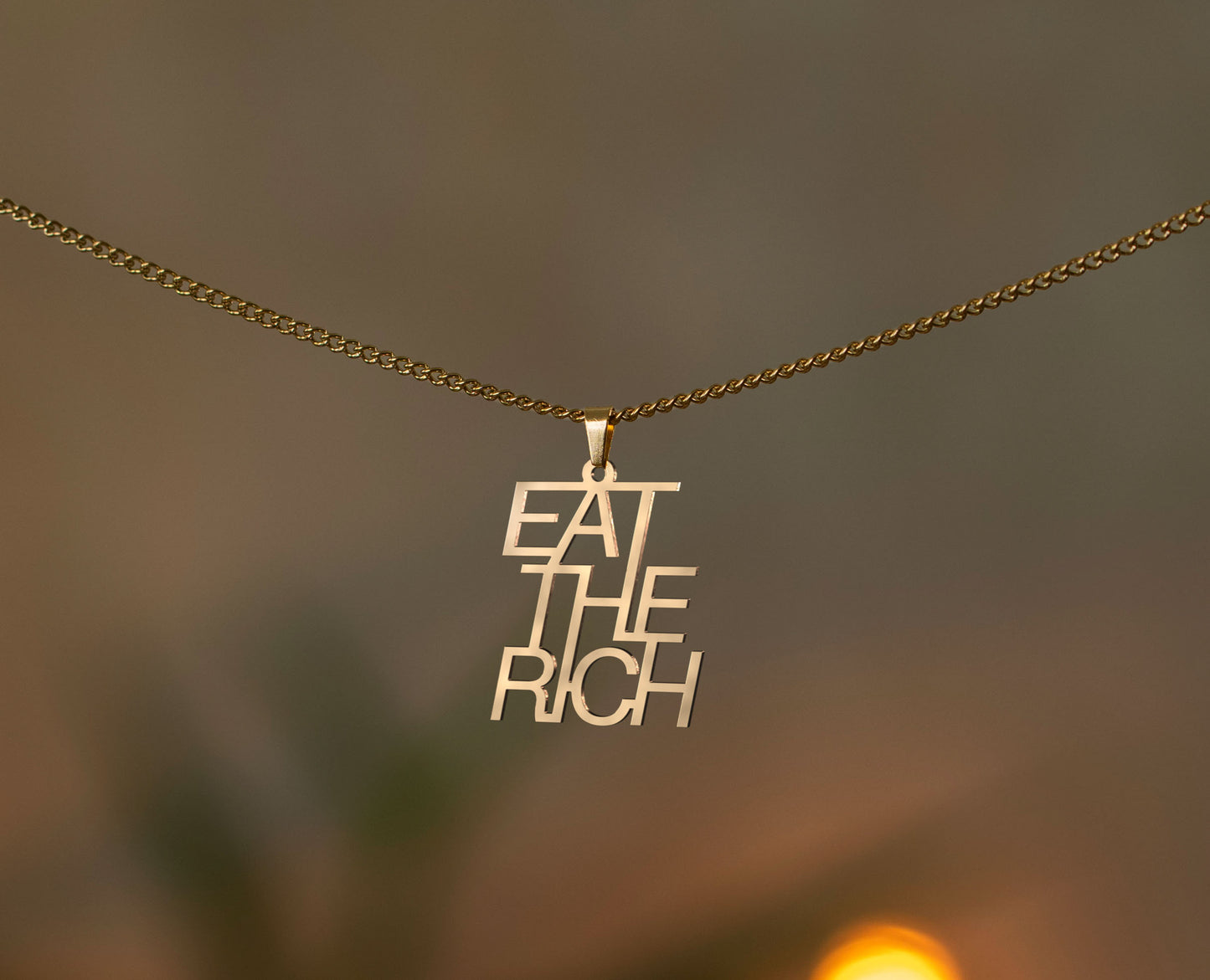 Eat the Rich Halskette | Gold und Silber | Aus Deutschland | Schmuck | FCK Capitalism | Tax the Rich