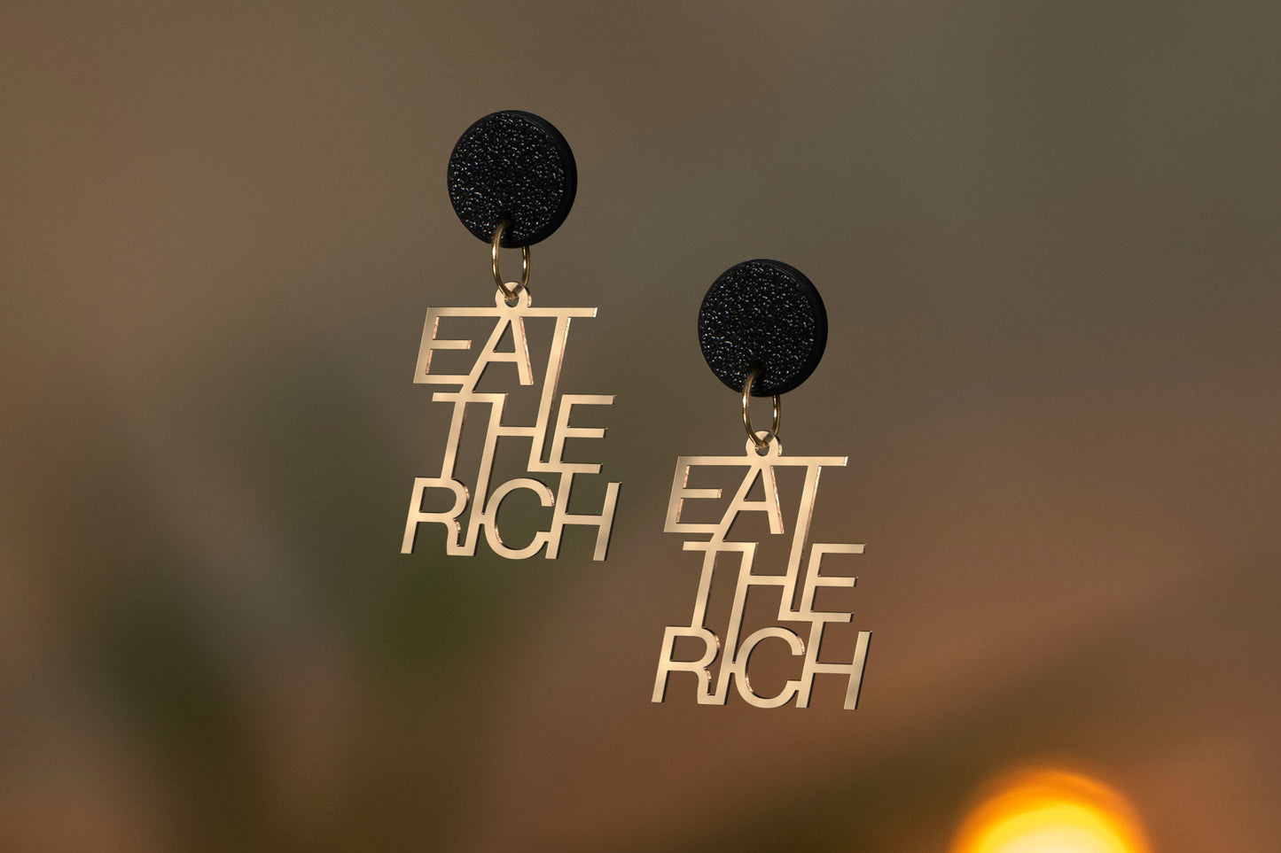 Eat the Rich Ohrringe | Gold und Silber | Verschiedene Verschlüsse | Aus Deutschland | Schmuck | FCK Capitalism | Tax the Rich