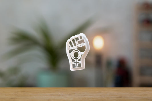 Woman Power Fist Cookie Cutter from Germany - Biscuit Mold - Fondant Dough - Women Rights - Female - Feminist - Europe - 3D Printed Cutters