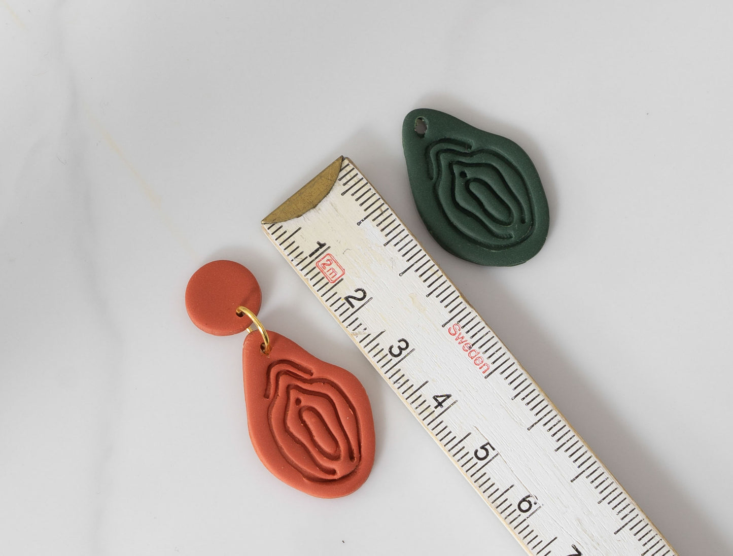 Vulva Earrings | Set | Unique | Multiple Colors | Polymer Clay | Handmade | From Europe